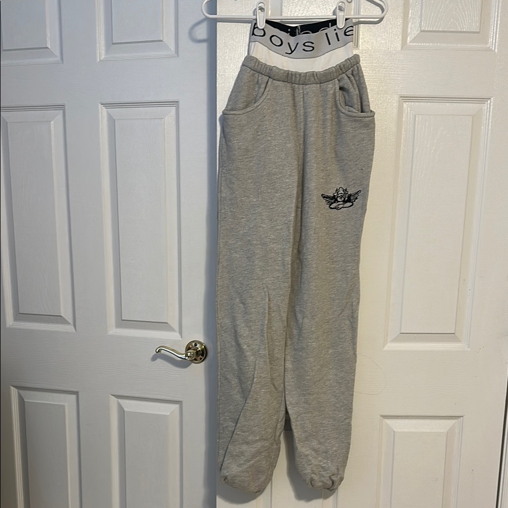 Boys Lie Gray Joggers with Boxer/Underwear Detail